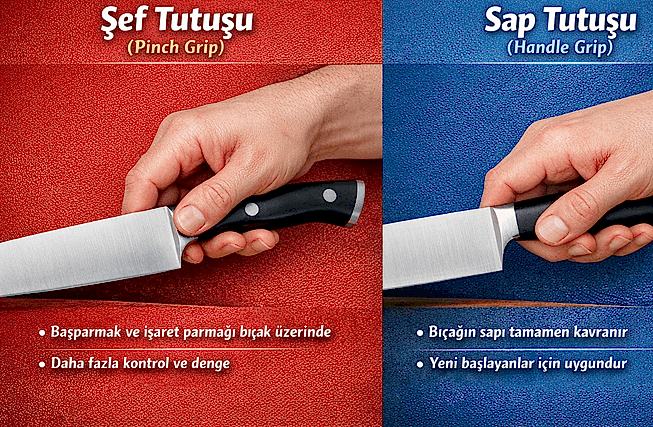 BIÇAK TUTMA VE DOĞRAMA TEKNİKLERİ